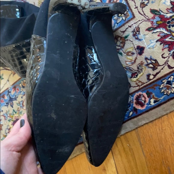 STUART WEITZMAM CROCODILE KNEE LENGHT BOOTS - Picture 5 of 7